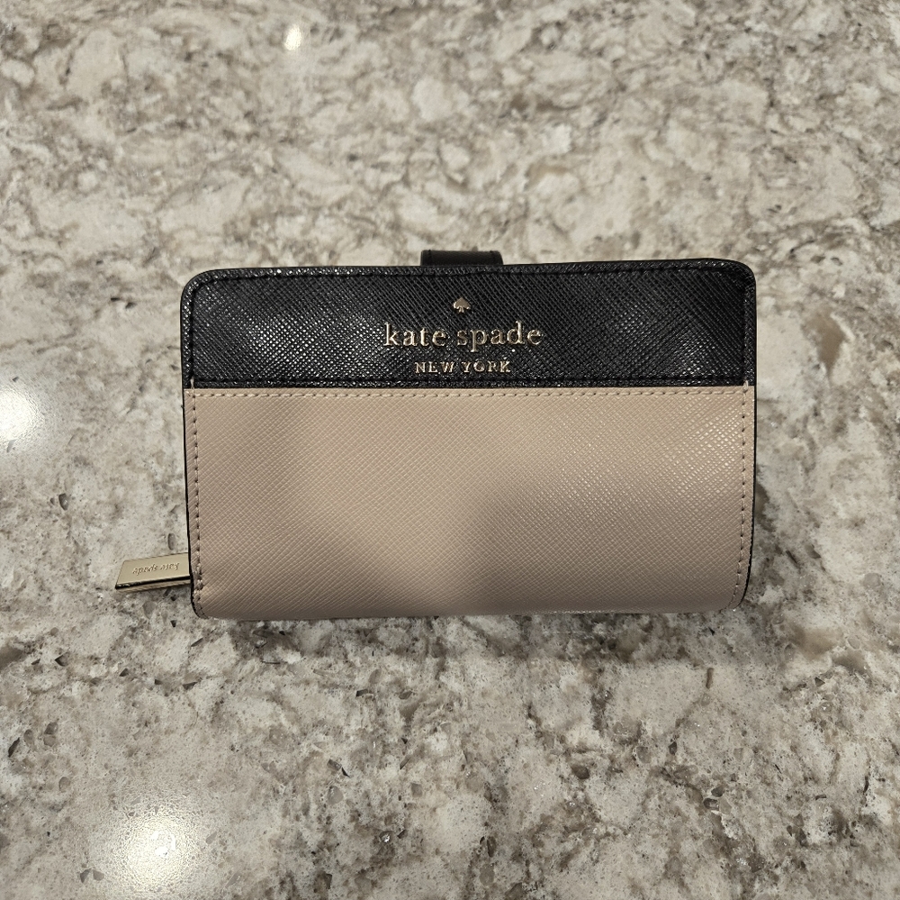 Kate Spade Black and Tan Women's Wallet